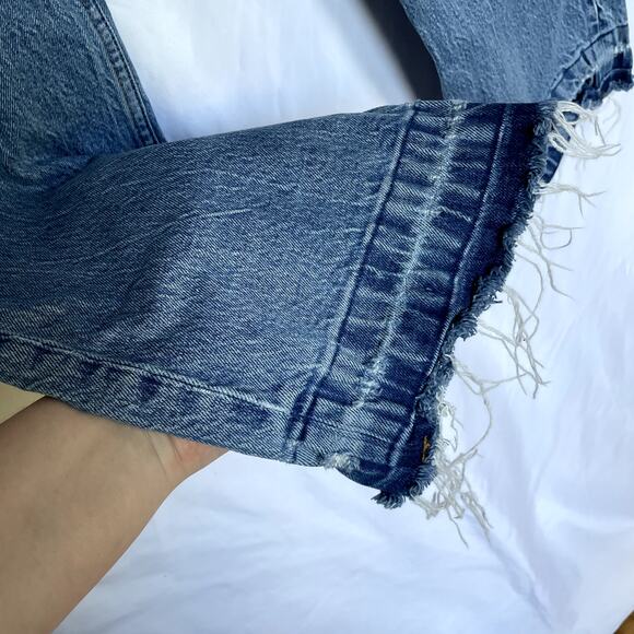 Abercrombie & Fitch medium wash the baggy low rise women's size 25 curve love - Picture 4 of 9